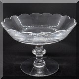 G16. Val St. Lambert scalloped footed compote - $26 